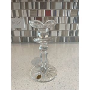 Vintage lead crystal candle‎ holder made in Germany clear bleikrystal